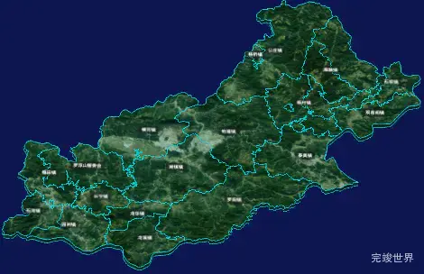 threejs惠州市博罗县geoJson地图3d地图自定义贴图加CSS3D标签